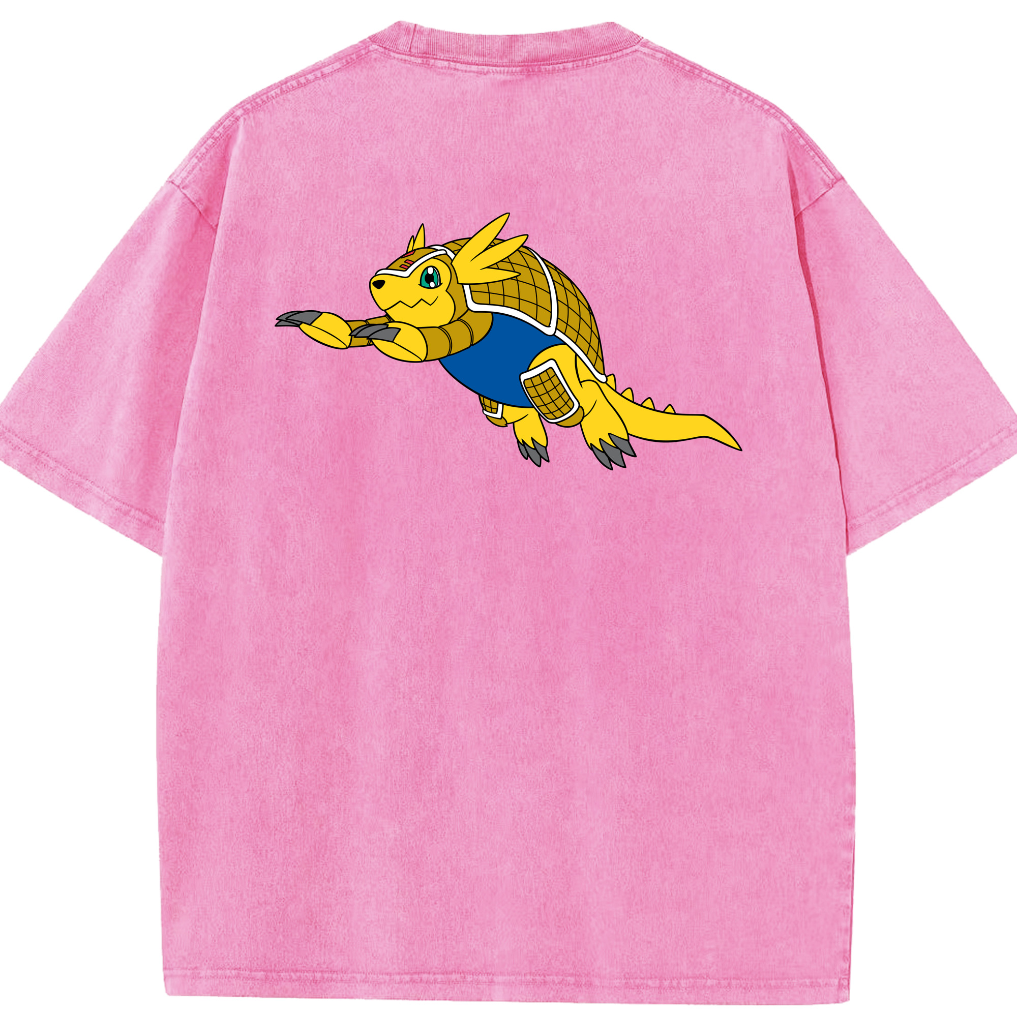 （画像用） Digimon デジタルモンスター/デジモン 綿100% ヴィンテージ風 半袖Tシャツ（背面プリント）